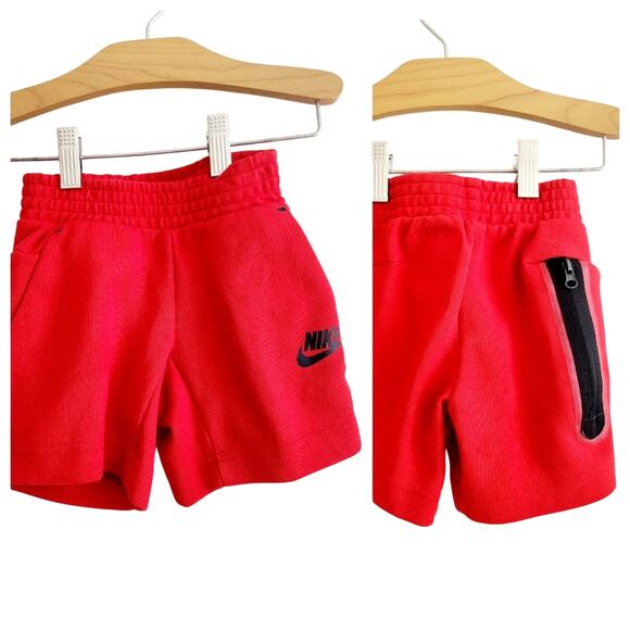 2T Nike Tech Kids Red Shorts - Picture 1 of 4